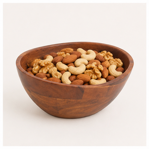 Hand-Carved Acacia Wood Salad Serving <b>Bowl</b> <b>Large</b> Eco-Friendly Natural Hardwood Fruit <b>Bowl</b> for Modern Kitchen & Table Decor - Product Image 1
