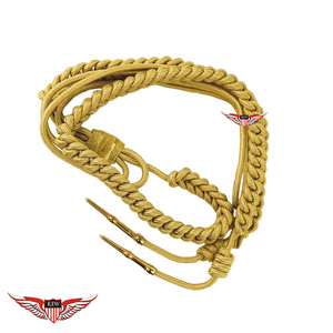 Aiguillette general de hilo metálico trenzado dorado con punta dorada metálica - Product Image 1