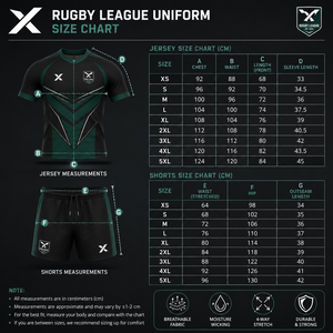 Conjunto de Camiseta de Rugby para Hombre X Sports City, Sublimada, 100% Poliéster, Cuello en V, Manga Corta, Absorbe la Humedad, para Todas las Temporadas - Product Image 6