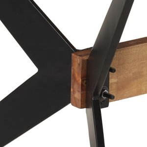 Mesa de Comedor de Madera Natural con Detalles Negros - Product Image 5