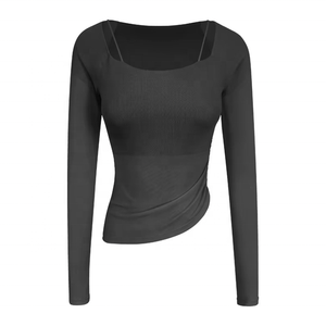 Best Selling Women's High Quality Sexy Transparent <b>Mesh</b> <b>Tops</b> Breathable Design for Running and Yoga - Product Image 5