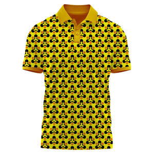 เสื้อโปโลกอล์ฟผู้ชายคุณภาพสูง ผ้าโพลีเอสเตอร์ พิมพ์ลายเรียบ ป้องกันรอยยับ รับผลิตแบบ ODM - Product Image 2