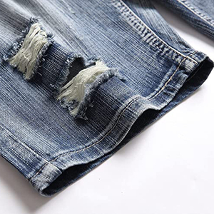 New Style <b>Jeans</b> Shorts for <b>Men</b> Ripped Denim <b>Jeans</b> Soft Breathable Distressed Boys Casual Wear Summer Denim Shorts Custom - Product Image 3