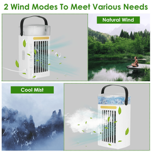 36480450 portatile 4-IN-1 condizionatore d'aria evaporativo 3-Speed luce notturna filtro di purificazione a tre livelli per il campeggio a casa - Product Image 6