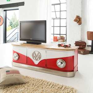 Meuble TV Vandana Cresta Lyra avec plateau en bois de manguier Combi - Product Image 1