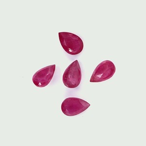 Rubis naturels de Bangkok, formes poire calibrées 7x9mm, pierres précieuses de rubis naturelles facettées en vrac pour la fabrication de bijoux, prêtes à l'emploi - Product Image 2
