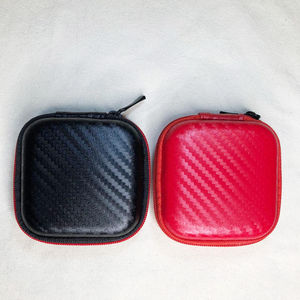 Estuche económico para auriculares con cremallera, caja cuadrada pequeña de plástico con cremallera - Product Image 4