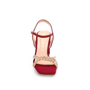 Maroon Fancy <b>Heeled</b> <b>Sandal</b> FN5309 - Product Image 1