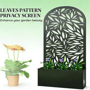 Fioriera e Supporto per Piante in Metallo Nero per Vasi e Fioriere da Giardino - Product Image 4