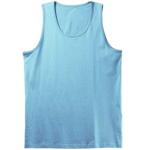 Camiseta sin Mangas de Alta Calidad para Hombre, de Algodón y Poliéster, con Logotipo Personalizado, Informal, para Gimnasio, Holgada, Ligera, Tejida y Transpirable - Product Image 2