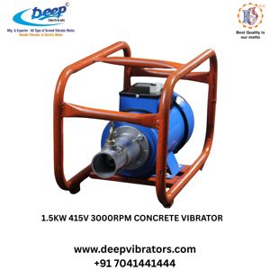 มอเตอร์สั่นคอนกรีต 1.5KW 415V 3000 รอบต่อนาที ความเร็วสูง สำหรับงานอุตสาหกรรม ทนทาน ออกแบบมาเพื่อการก่อสร้าง - Product Image 2