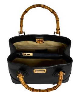 Sac fourre-tout de luxe en cuir véritable fait main Royaa, élégant sac à main à poignée supérieure, sac vintage en cuir noir avec fermoir - Product Image 4
