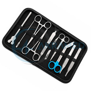 Juego de 18 Instrumentos de Cirugía Menor de Acero Inoxidable con Acabado Satinado, Reutilizables, Certificados por la CE, con Estuche - Product Image 5