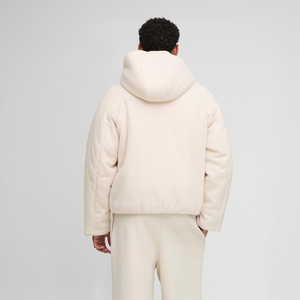 Blouson matelassé en cuir pour homme – Vêtement d'extérieur streetwear haut de gamme – Blouson matelassé effet cuir pour homme – Manteau d'hiver isolé - Product Image 6