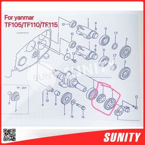 Taiwán sunity calidad superior TF110 engranaje interior TF110 engranaje exterior para piezas de motor agrícola Yanmar - Product Image 6