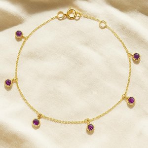 Pulsera con Dijes de Amatista, Plata de Ley 925, Plateada, Religiosa, de Lujo, de Alta Calidad, Hecha a Mano, para Regalo - Product Image 4