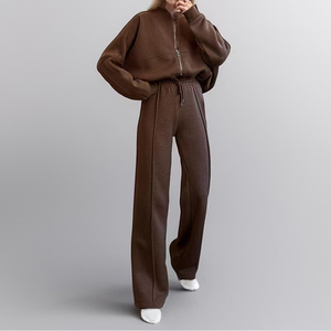 Conjuntos Deportivos Personalizados para Mujer, Estilo Urbano, Color Sólido, Alta Calidad, 100% Algodón, Transpirable, Ecológico, para Gimnasio, Deportes y Jogging - Product Image 3