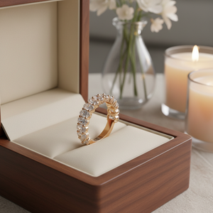 Joyería de Lujo para Novia, Elegante, de Oro Sólido de 14K, con Diamante Cultivado en Laboratorio, Certificado IGI, Diseño de Halo de Pera con Tallo Trenzado, Bañado en Rodio, Regalo - Product Image 1