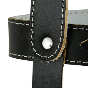 <b>Leather</b> Head <b>Harness</b> Weightlifting Support Cowhide Buckle Closure Unisex Strength Training Wear-Resistant Safety Gear - Product Image 5
