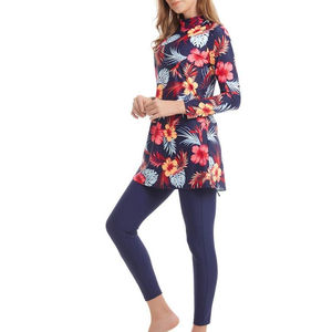 Maillot de bain Burkini Hijab pour femmes musulmanes, grande taille, modeste, à séchage rapide, respirant, manches longues, écologique, UPF50+, vêtements de plage - Product Image 6