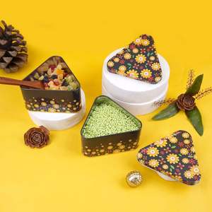 Triangle-Shaped Tin <b>Storage</b> Box Airtight Cookie Biscuit Snacks Jar Multipurpose Kitchen <b>Storage</b> <b>Container</b> for Tea Coffee - Product Image 3