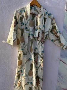 Peignoir Kimono Floral Léger en Coton pour Femme, Robe de Chambre d'Été, Tenue de Spa, Cache-Maillot de Plage avec Ceinture - Product Image 6