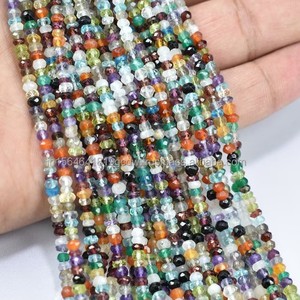 Cuentas facetadas de piedras preciosas múltiples de Lakshya Enterprises para la fabricación de joyas, cuentas naturales de colores mixtos de 5-8 mm, hebra de cuentas de 13 pulgadas - Product Image 3