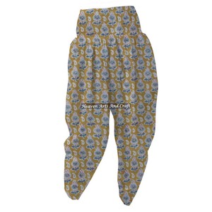 Cómodo pijama de Tela con estampado de bloque de mano de algodón, ropa de dormir de verano, pantalones Patiala, ajuste cómodo para mujer, uso diario, pantalón de cintura elástica - Product Image 4