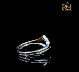 V Shaped Chevron Pave Lab Grown Diamond Men's Luxury Band Solid Gold Curved Wedding <b>Ring</b> <b>Stacking</b> Jewelry OEM ODM Wholesale - Product Image 6