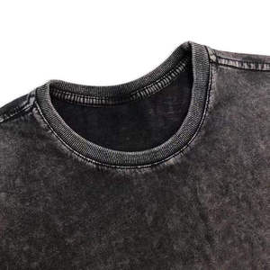 T-shirts en coton tricoté 100 % respirants à séchage rapide pour hommes, coupe classique, effet délavé vintage, personnalisables en gros, prix abordable - Product Image 5