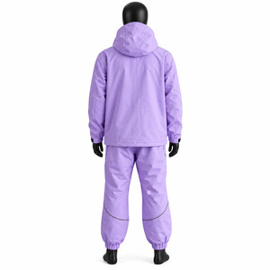 Custom Women’s 2-Piece Purple Ski Snowboard <b>Suit</b> with Hooded Jacket and <b>Snow</b> Pants - Product Image 2