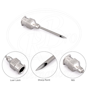 เข็มฉีดยาสัตว์ สแตนเลส แบบล็อค Luer ขนาด 16G x 1/2 นิ้ว บรรจุกล่อง เข็มฉีดยาใต้ผิวหนัง สำหรับปศุสัตว์และสัตว์ปีก - Product Image 5