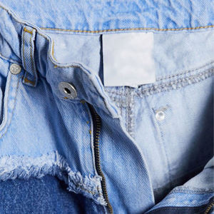 Pantalones Vaqueros de Mezclilla Sólida de Cintura Media, Corte Regular, Largos, Talla Grande, Casuales, Transpirables, Ecológicos, de Algodón Azul Otoñal para Mujer - Product Image 5