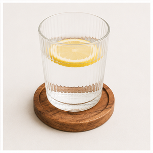 Premium Handcrafted Round Acacia Wood Drink Coaster Set With Raised Lip For Tabletop <b>Protection</b> Eco-Friendly Heat Resistant Wood - Product Image 6