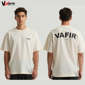 เสื้อยืดเปล่า Vafir Fit สำหรับผู้ชาย ผ้าฝ้าย 100% สกรีนโลโก้แบบกำหนดเอง เป็นมิตรกับสิ่งแวดล้อม แห้งเร็ว ระบายอากาศได้ดี ไม่เป็นขุย ทรงหลวม - Product Image 5