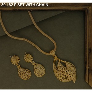 Fashion Pendant Necklace Gold-Plated Necklace for Women <b>Wedding</b> Jewelry Luxury Earrings Necklace Jewelry Set for Woman Jewelry - Product Image 6