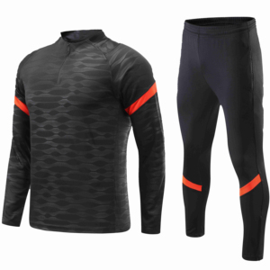 Conjunto Deportivo para Hombre, Chaqueta de Manga Larga con Cierre de Cremallera, Pantalones Largos, Estampado Geométrico, Secado Rápido, Spandex, Poliéster, Ropa de Otoño - Product Image 1