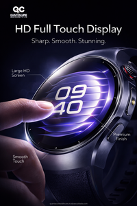 สมาร์ทวอทช์ 2025 QC BT10 หน้าจอ 1.51 นิ้ว สำหรับผู้หญิง พร้อม AI Chat, NFC, GPS, เข็มทิศ, ไฟฉาย, โทรผ่านบลูทูธ, กันน้ำ 3ATM, ฟิตเนสแทรคเกอร์ 5 Max - Product Image 5