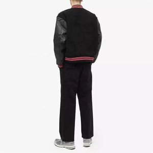 Chaquetas de Béisbol de Otoño al por Mayor para Hombre, Chaquetas Varsity Personalizadas de Alta Calidad con Mangas de Cuero para Exteriores - Product Image 3