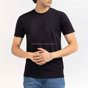 T-shirt homme personnalisé avec logo, couleur noire, nouveau, col rond, manches courtes, en coton, épaules tombantes, respirant - Product Image 6