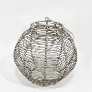 Artex Dong Thap Factory Handcrafted <b>Wicker</b> Lantern Vintage Boho Indoor Outdoor <b>Candle</b> Holder for Event Decor - Product Image 5