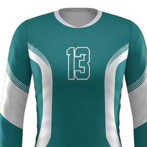 Maillot de volley-ball imprimé personnalisable, tissu 100% polyester de qualité supérieure, léger, confortable, mouvements athlétiques libres - Product Image 5