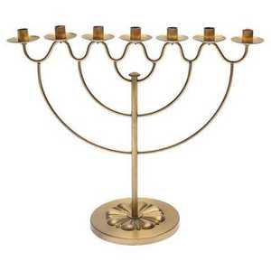 Menorah de Aluminio de Última Llegada con Líneas Elegantes para Decoración Moderna de Hanukkah, Navidad y Pascua, Adorno Ecológico para el Hogar - Product Image 1
