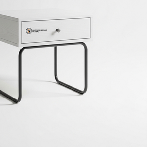 Taburete Industrial de Madera Moderno y Personalizable con Cajón, Estructura Metálica, Duradero y Ecológico, para Escuela o Apartamento - Product Image 4