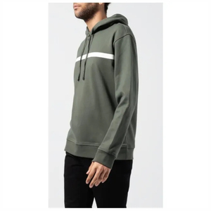ผู้ผลิตเสื้อฮู้ดผู้ชายแบบ OEM ทรงปกติ ผ้าฝ้ายฟลีซ สวมใส่สบายๆ สำหรับฤดูใบไม้ร่วง แบบถัก สีพื้น มีกระเป๋า - Product Image 4