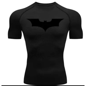 T-shirt de compression rouge à manches courtes pour homme, col rond, coupe ajustée, imprimé par sublimation, couche de base - Product Image 6