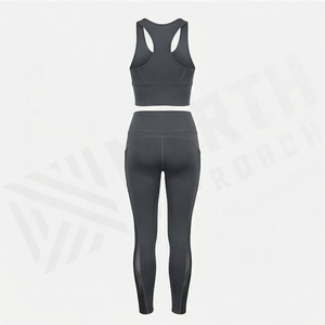 Conjuntos Deportivos de Algodón para Mujer, Leggings, Sujetador Deportivo sin Mangas, Ropa Deportiva Premium Personalizada al por Mayor - Product Image 2