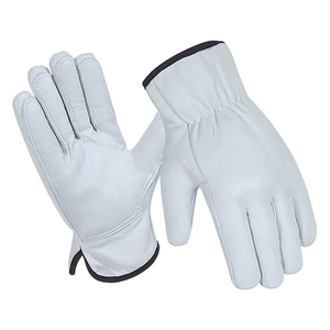 ถุงมือเชื่อมทนความร้อนสูงและทนไฟ คุณภาพสูง ผลิตจากหนังวัวแท้ พรีเมียม สีขาว สำหรับงานเชื่อม - Product Image 2