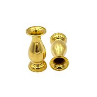 Vase en laiton véritable de 5 pouces, solide et durable, finition dorée brillante. Idéal pour la maison, le temple, l'usage bouddhiste et la décoration. De Thaïlande