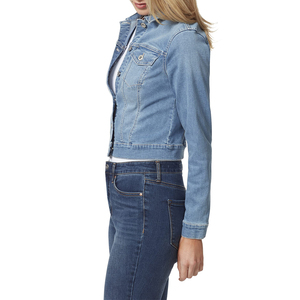 Latest Design OEM Cheap Price High Quality Women's <b>Short</b> <b>Sleeve</b> 100% Cotton Denim <b>Jacket</b> Breathable Comfortable Cropped Style - Product Image 2